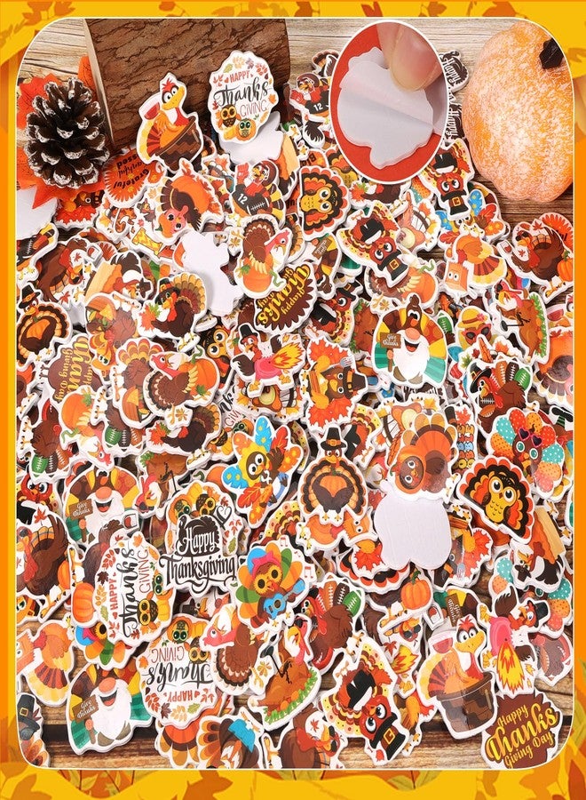 هواف ملصقات إسفنجية على شكل ديك رومي لعيد الشكر من HOWAF، ٢٠٠ قطعة، ملصقات ذاتية اللصق لحفلات عيد الشكر، ملصقات يدوية الصنع، ملصقات إسفنجية مرحة على شكل ديك رومي لعيد الشكر - Image 4